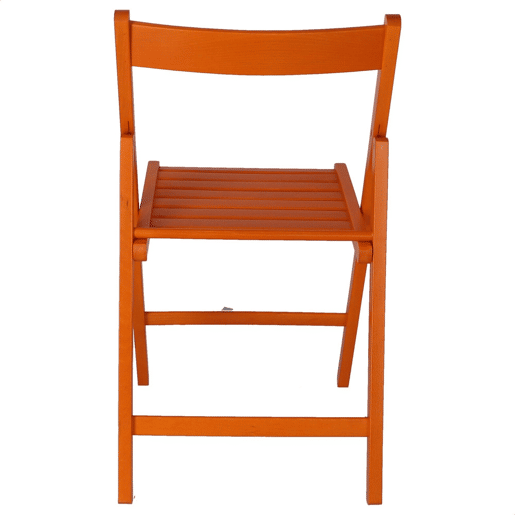 WELL HOME - Pack 4 Cadeiras BAS em madeira de faia, acabamento laranja