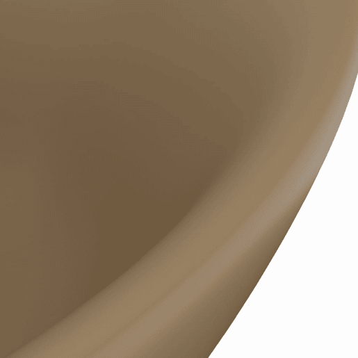 Lavatório - Lavabo - Pia de banheiro luxuoso oval 58,5x39 cm cerâmica creme mate