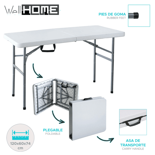 Mesa dobrável para mala Well Home