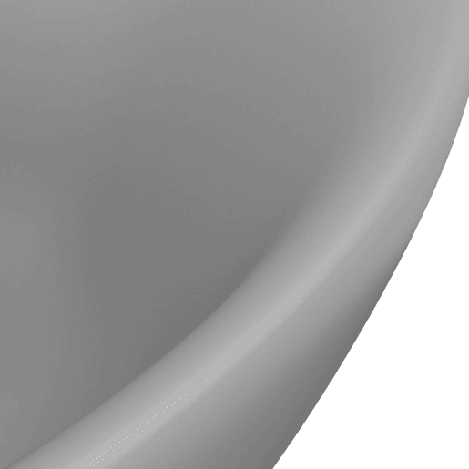 Lavatório - Lavabo - Pia de banheiro luxuoso oval 58,5x39 cm cerâmica cinza-claro mate