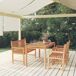 Juego de comedor de jardín 4 piezas madera maciza de teca Juego de comedor de jardín 4 piezas madera maciza de teca Marrón