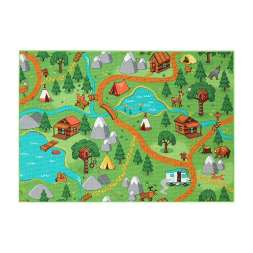Tapete infantil AMBIHOME WILD LIFE - antiderrapante, 95x133cm