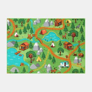 Tapete infantil AMBIHOME WILD LIFE - antiderrapante, 95x133cm