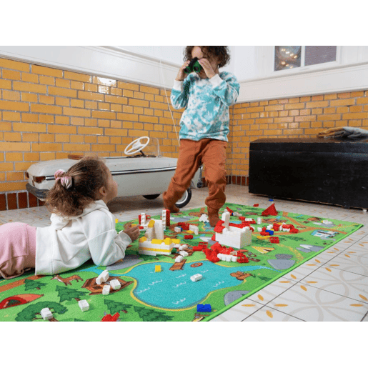 Tapete infantil AMBIHOME WILD LIFE - antiderrapante, 95x133cm