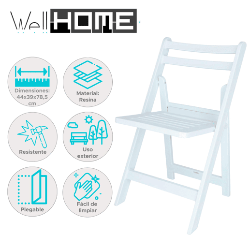 Conjunto Well Home de 4 cadeiras ELO em branco