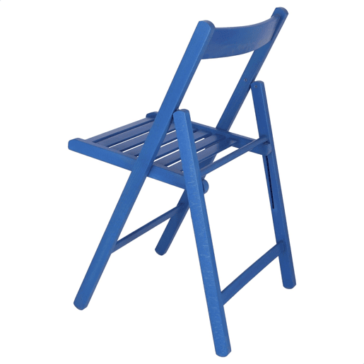 WELL HOME - Pack 4 Cadeiras BAS em madeira de faia, acabamento azul