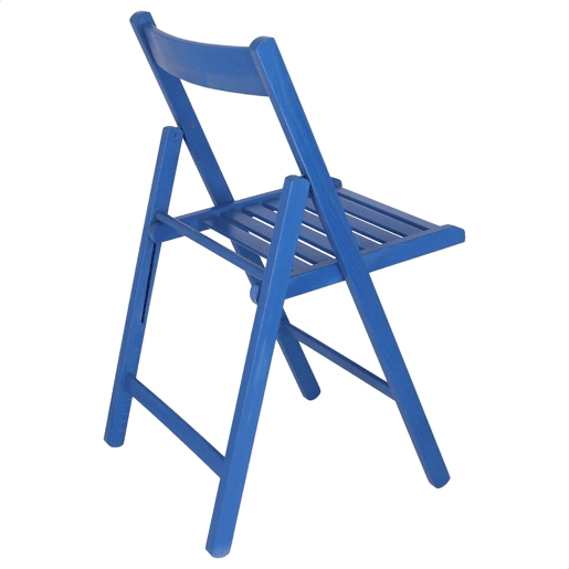 WELL HOME - Pack 4 Cadeiras BAS em madeira de faia, acabamento azul