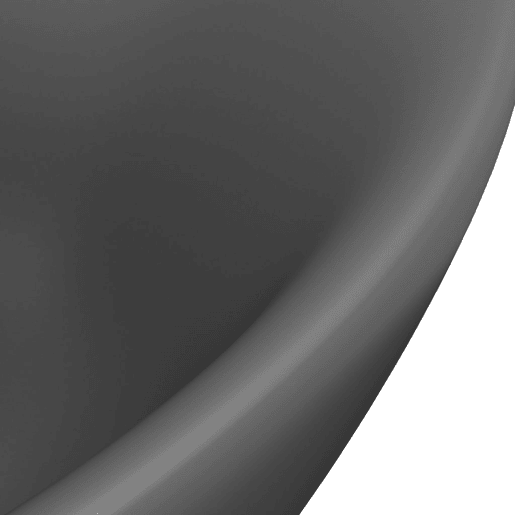 Lavatório - Lavabo - Pia de banheiro luxuoso oval 58,5x39 cm cerâmica cinza-escuro mate