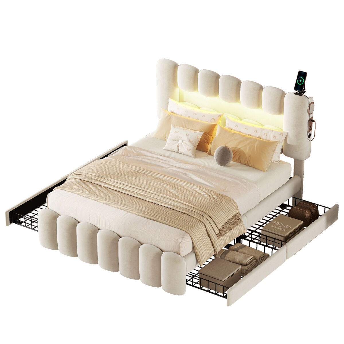 Cama con cajones 222x140