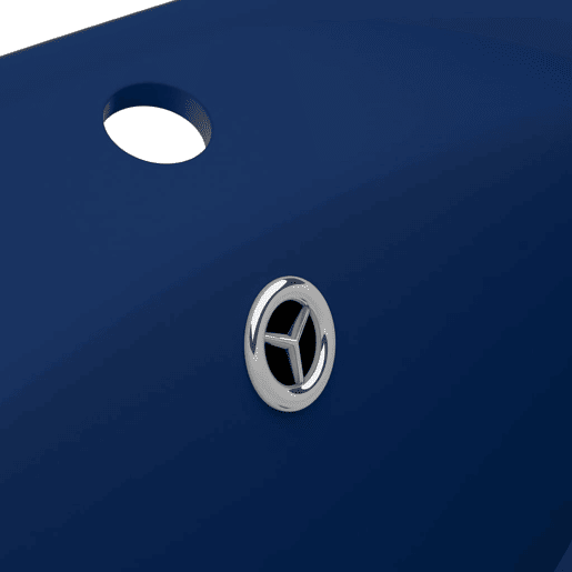 Lavatório - Lavabo - Pia de banheiro luxuoso oval 58,5x39 cm cerâmica azul-escuro mate