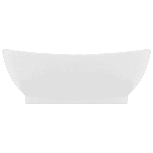 Lavatório - Lavabo - Pia de banheiro luxuoso oval 58,5x39 cm cerâmica branco mate