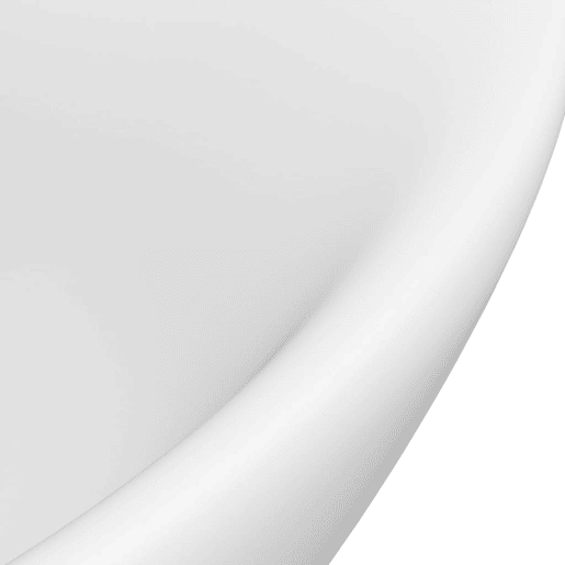 Lavatório - Lavabo - Pia de banheiro luxuoso oval 58,5x39 cm cerâmica branco mate