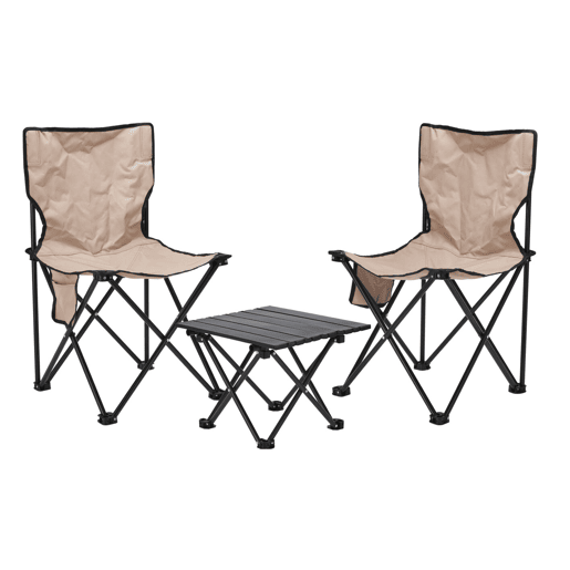 Conjunto de Campismo Well Home com 2 Cadeiras e 1 Mesa Dobrável