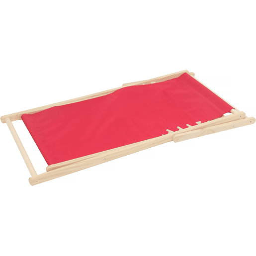 Conjunto de 2 espreguiçadeiras de madeira u201CChilienneu201D - 107 x 56,5 x 81 cm - Vermelho