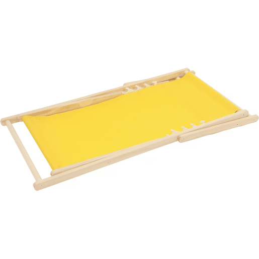 Conjunto de 2 espreguiçadeiras de madeira u201CChilenau201D - Amarelo