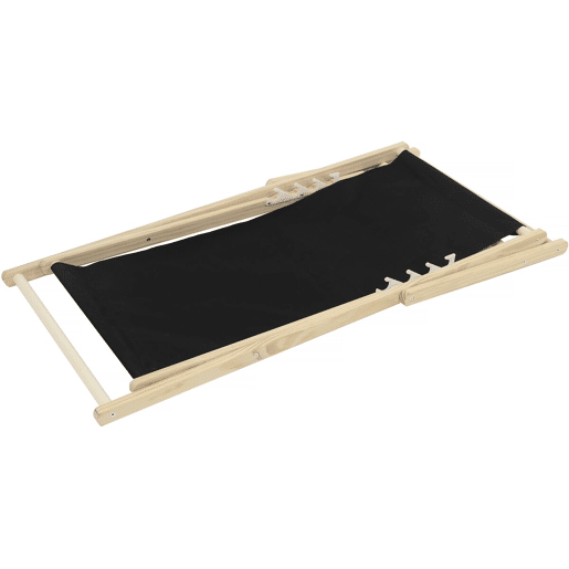 Conjunto de 2 espreguiçadeiras de madeira Chilienne - 107 x 56,5 x 81 cm - Preto