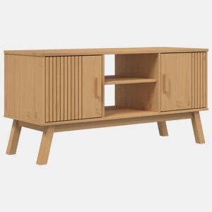 Móvel de TV - Modulo de TV - Armário de TV OLDEN 114x43x57cm madeira de pinho maciça castanho
