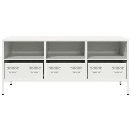Móvel de TV - Modulo de TV - Armário de TV 101,5x39x43,5 cm aço laminado a frio branco