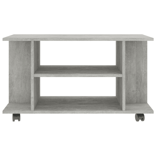 Móvel de TV - Modulo de TV - Armário de TV com rodas 80x40x45cm deriv.madeira cinzento cimento