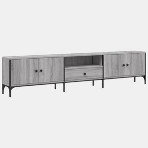 Móvel TV - Modulo de TV - Armário de TV c gaveta 200x25x44 cm derivados madeira cinza sonoma