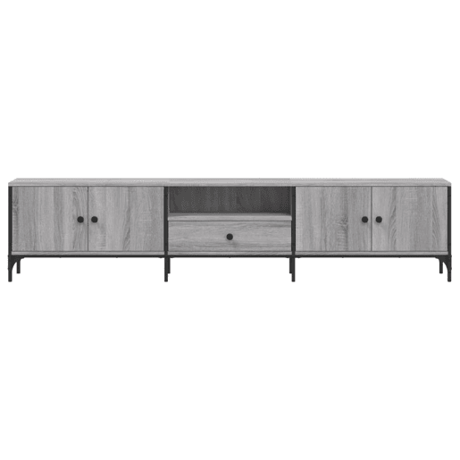 Móvel TV - Modulo de TV - Armário de TV c gaveta 200x25x44 cm derivados madeira cinza sonoma