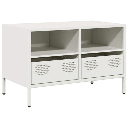 Móvel de TV - Modulo de TV - Armário de TV 68x39x43,5 cm aço laminado a frio branco