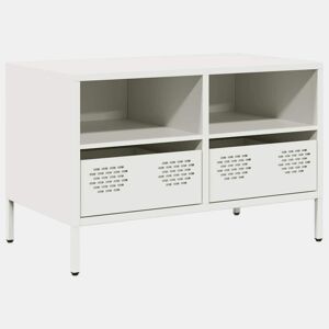Móvel de TV - Modulo de TV - Armário de TV 68x39x43,5 cm aço laminado a frio branco