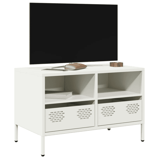 Móvel de TV - Modulo de TV - Armário de TV 68x39x43,5 cm aço laminado a frio branco