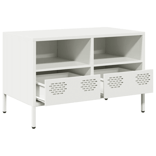 Móvel de TV - Modulo de TV - Armário de TV 68x39x43,5 cm aço laminado a frio branco