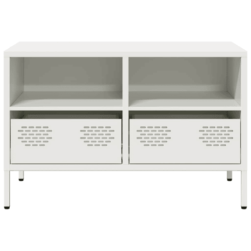 Móvel de TV - Modulo de TV - Armário de TV 68x39x43,5 cm aço laminado a frio branco