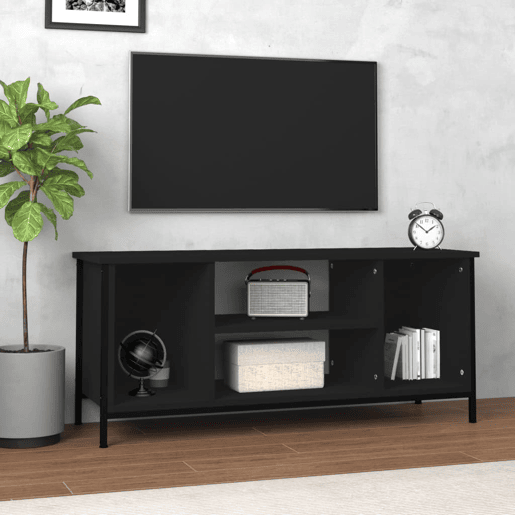 Móvel para TV - Móvel de TV - Armário de TV 102x35x45 cm madeira processada preto