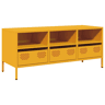 Móvel TV - Modulo de TV - Armário de TV 101,5x39x43,5 cm aço laminado a frio amarelo mostarda
