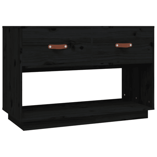 Móvel de TV - Modulo de TV - Armário de TV 90x40x60 cm madeira de pinho maciça preto