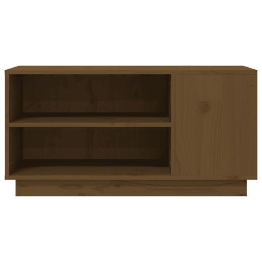 Móvel de TV - Modulo de TV - Armário de TV 80x35x40,5 cm madeira de pinho maciça castanho mel