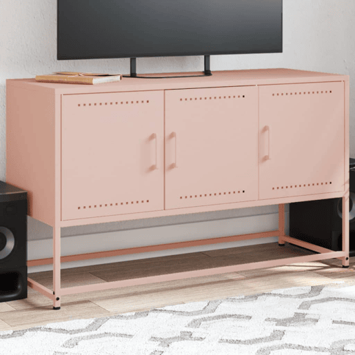 Móvel de TV - Modulo de TV - Armário de TV 100,5x39x60,5 cm aço rosa