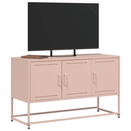 Móvel de TV - Modulo de TV - Armário de TV 100,5x39x60,5 cm aço rosa