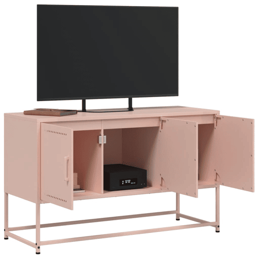 Móvel de TV - Modulo de TV - Armário de TV 100,5x39x60,5 cm aço rosa