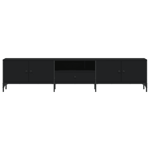 Móvel de TV - Modulo de TV - Armário de TV c gaveta 200x25x44 cm derivados de madeira preto