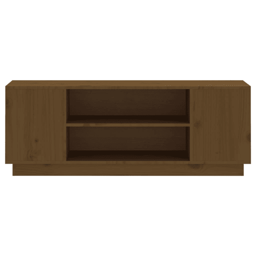 Móvel de TV - Modulo de TV - Armário de TV 110x35x40,5 cm madeira de pinho maciça castanho mel