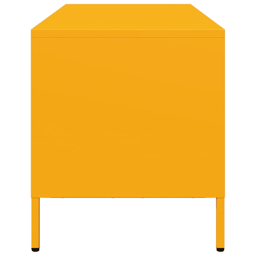 Móvel TV - Modulo de TV - Armário de TV 101,5x39x43,5 cm aço laminado a frio amarelo mostarda