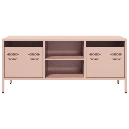 Móvel de TV - Modulo de TV - Armário de TV 101,5x39x43,5 cm aço laminado a frio rosa