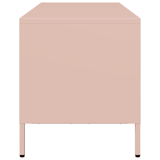Móvel de TV - Modulo de TV - Armário de TV 101,5x39x43,5 cm aço laminado a frio rosa