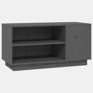 Móvel de TV - Modulo de TV - Armário de TV 80x35x40,5 cm madeira de pinho maciça cinzento