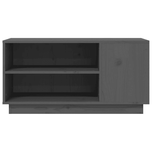 Móvel de TV - Modulo de TV - Armário de TV 80x35x40,5 cm madeira de pinho maciça cinzento