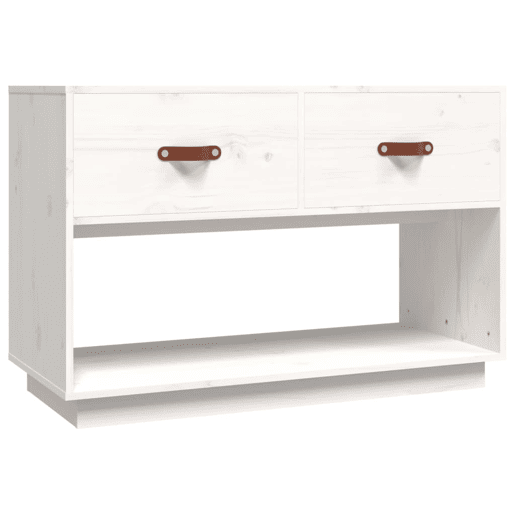 Móvel de TV - Modulo de TV - Armário de TV 90x40x60 cm madeira de pinho maciça branco