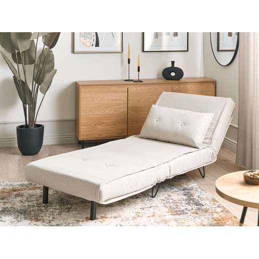 Conjunto de sala de estar VESTFOLD Tecido Creme claro 3 lugares