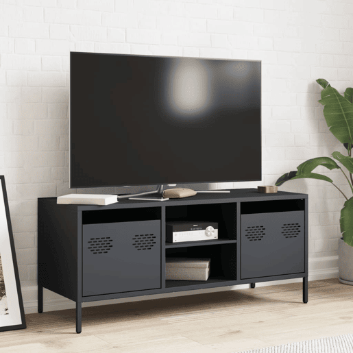 Móvel de TV - Modulo de TV - Armário de TV 101,5x39x43,5 cm aço laminado a frio antracite