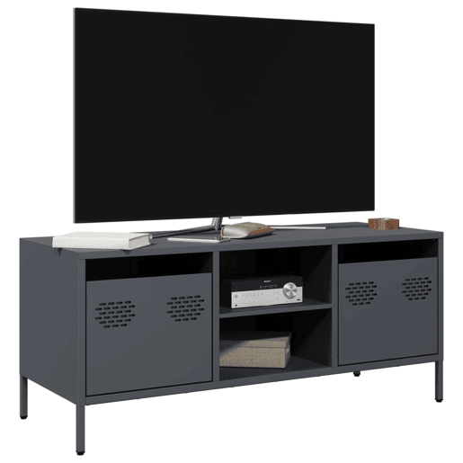 Móvel de TV - Modulo de TV - Armário de TV 101,5x39x43,5 cm aço laminado a frio antracite