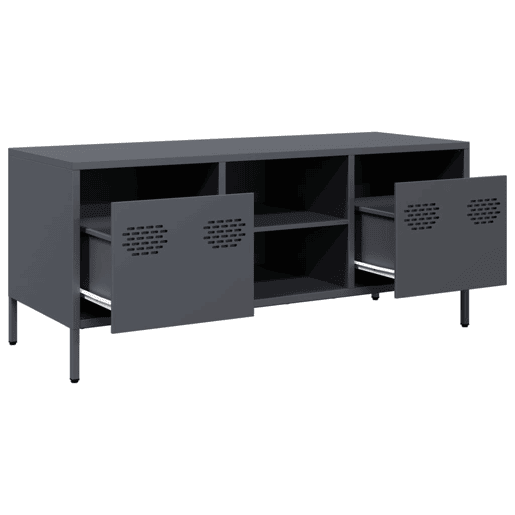 Móvel de TV - Modulo de TV - Armário de TV 101,5x39x43,5 cm aço laminado a frio antracite