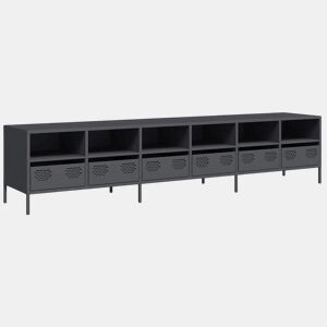 Móvel de TV - Modulo de TV - Armário de TV 202x39x43,5 cm aço laminado a frio antracite